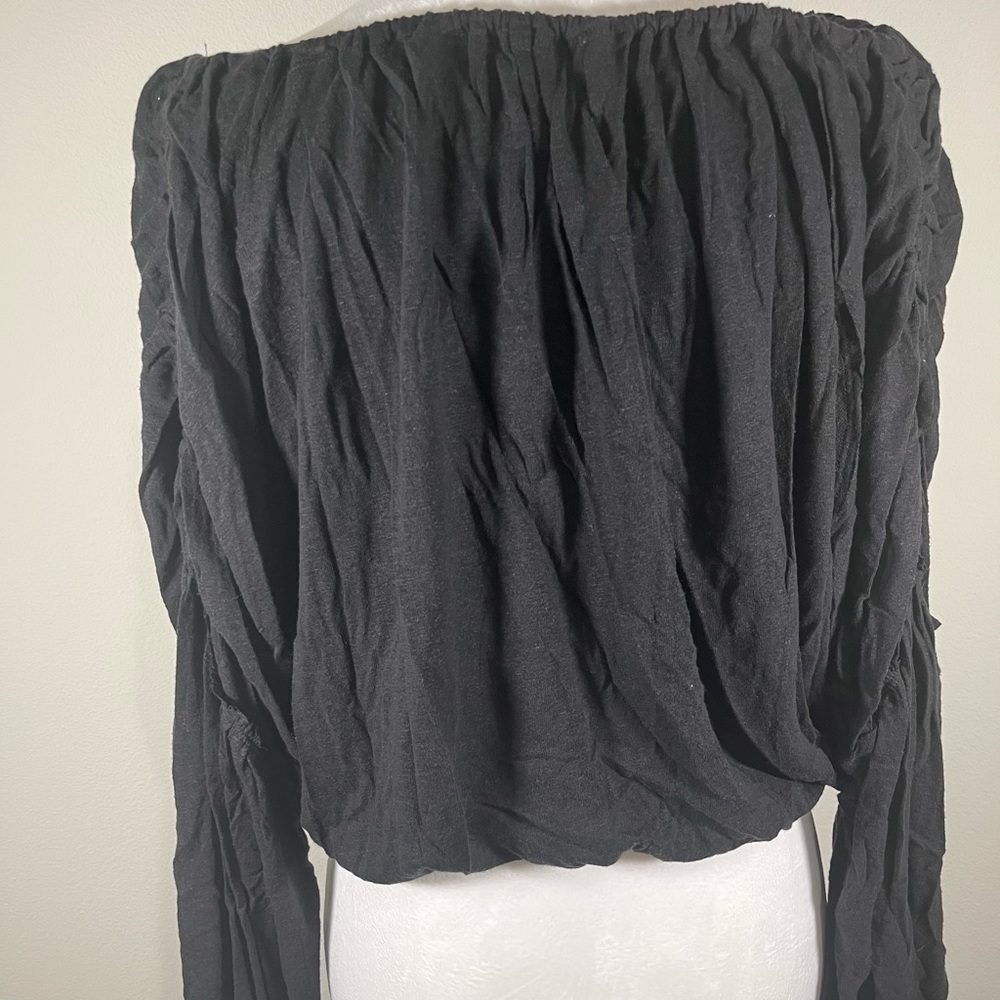 NWT Free People In a Dream Ruched Linen Blend Crop Top - Picture 10 of 10